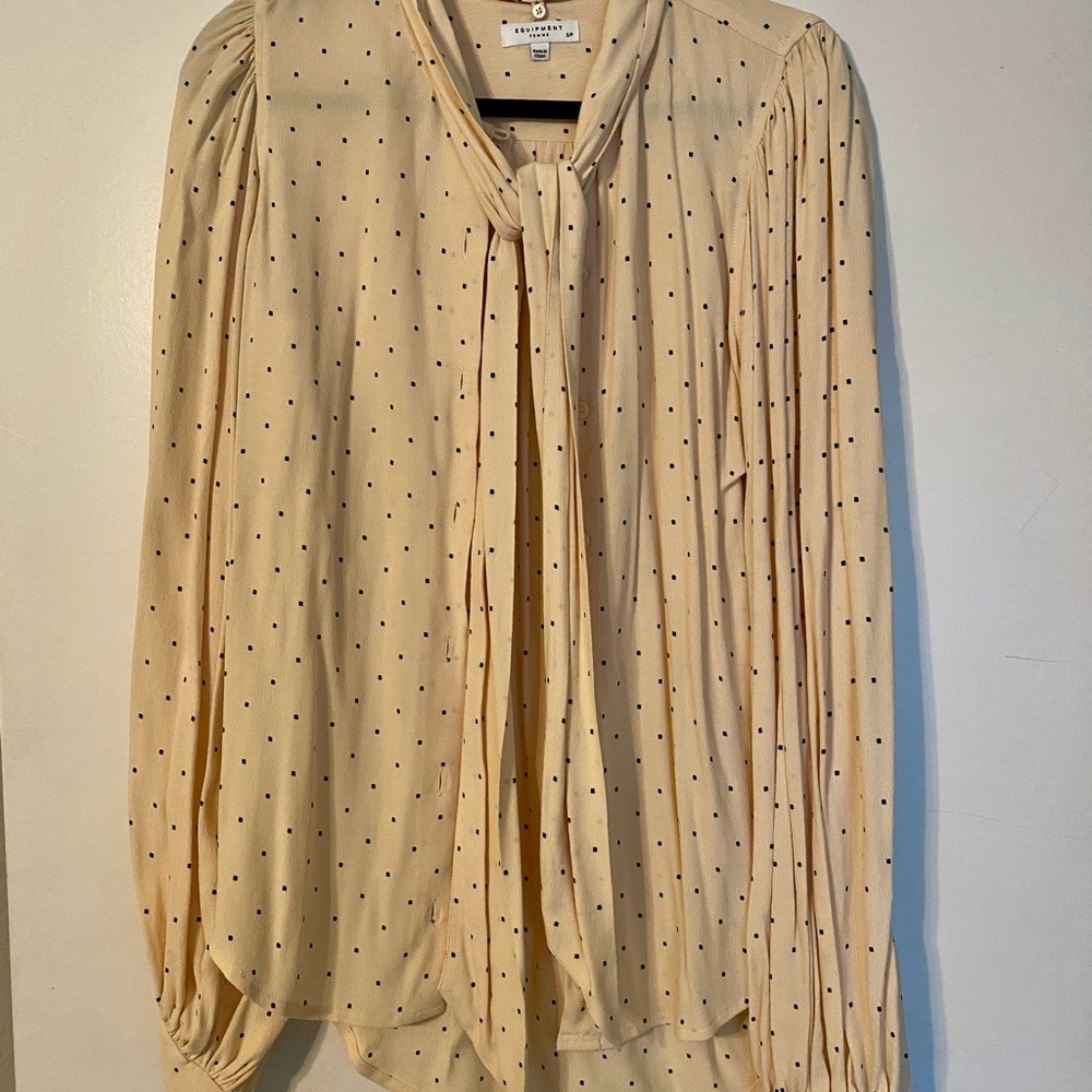 Peach Polka Dot Blouse